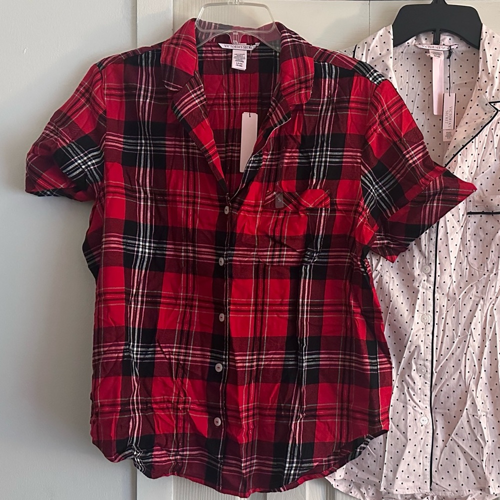 Victoria's Secret Red Plaid Pajama Set Size Small